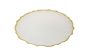 White & Gold Scalloped Charger