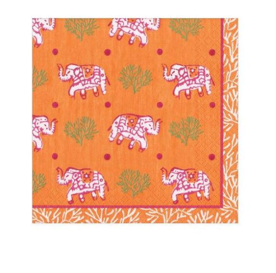Batik Elephants Orange Cocktail