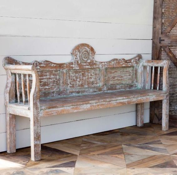 Painted Aged Bench