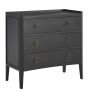 Black & Gold 3 Drawer Chest