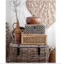 Large Leather Buckle Basket