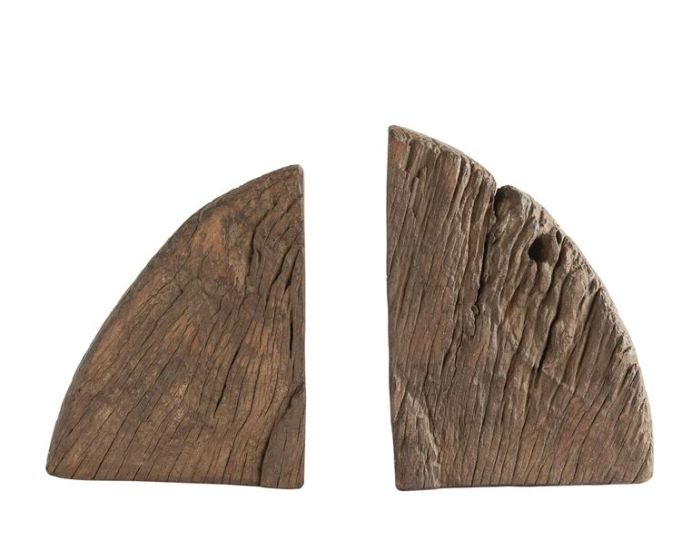 SET/2 Wood Wheel Cog Bookends