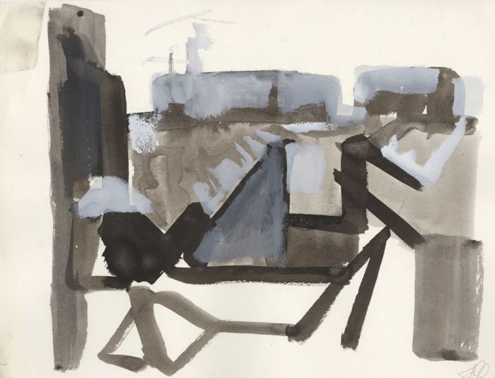 Black, Gray, Light Blue Art