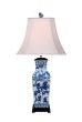 Square Blue & White Lamp