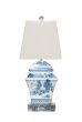 Blue & White Square Table Lamp