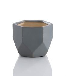 Medium Grey & Gold Planter